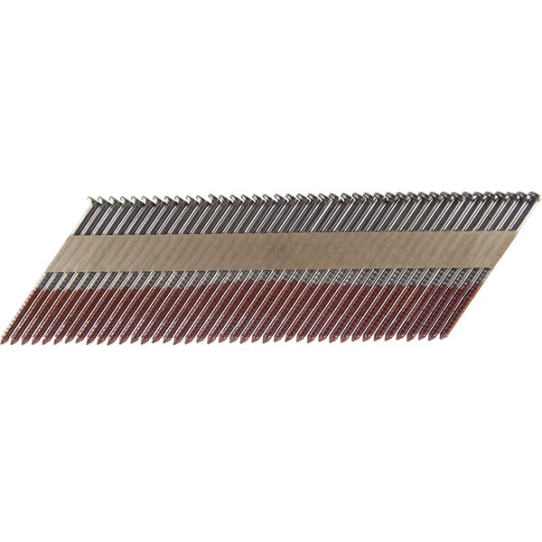 Collated Framing Nail, 8.5 in L, Hot Dipped Galvanized, Round Head, 33 Degrees, 500 PK